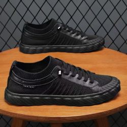 男鞋夏季透气帆布鞋男士工地上班韩版百搭防滑运动休闲板鞋男k713黑色