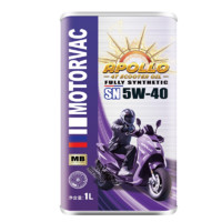 莫托维克 全合成摩托车机油 MOTORVAC 太阳神 5W-40 SN级 1L 铁桶 4T四冲程