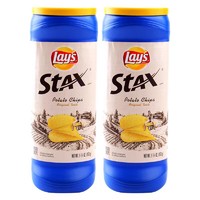 88VIP：Lay's 乐事 墨西哥原装进口乐事无限原味桶装薯片163g*2罐