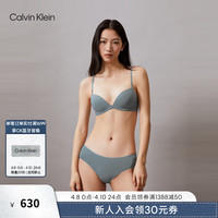 Calvin Klein内衣24春夏女士舒适柔软钢圈提托聚拢性感深V文胸QF7314AD CYA-浪花绿 32B 32/70B