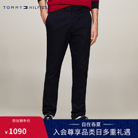 TOMMY HILFIGER【斜纹微弹】24春夏男经典一字袋绣标合身休闲裤35152 藏青色DW5 36