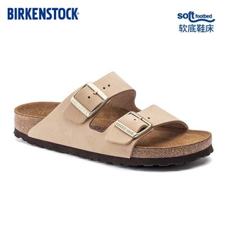 BIRKENSTOCK勃肯拖鞋平跟休闲时尚凉鞋拖鞋Arizona系列 沙色/沙色窄版1019016 36