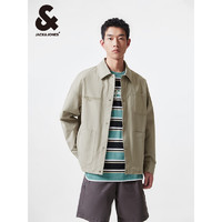 杰克·琼斯（JACK&JONES）夏季宽松肌理感面料按扣门襟抽绳底摆夹克外套男款224221014 E11卡其色 常规 E11卡其色 175/96A/M