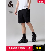 杰克·琼斯（JACK&JONES）夏抗菌面料宽松潮流立体字母胶印简约休闲短裤男裤22429F043 E40 黑色 190/92A/XXLR