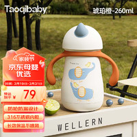 taoqibaby 淘气宝贝 保温杯婴儿吸管杯宝宝学饮杯316不锈钢水杯儿童保温杯