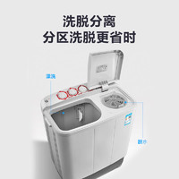 小天鹅 8公斤半自动双桶洗衣机 家用租房双缸洗衣机