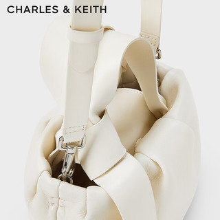 CHARLES&KEITH24春柔软简约手提包云朵小方包女CK2-10271332 粉白色Chalk S