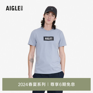 AIGLE 艾高 2024年春夏新款男士UPF40+防紫外线DFT速干排汗短袖T恤