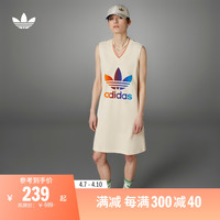 adidas 阿迪达斯 运动V领无袖连衣裙女装adidas阿迪达斯官方三叶草IK7860