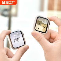 壮马 适用applewatch硅胶保护壳s8边框壳iwatchs7/6/5/4/3/2/1/se代半包软壳41mm/45mm苹果手表表带透明保护套数码