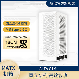 SilverStone 银昕 银欣 ALTA G1M MATX机箱/支持SFX-L/垂直风道/防尘/360水冷/黑白