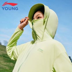 lining李宁童装儿童防晒衣外套男女小大童防晒服175ywdu4514浅新米