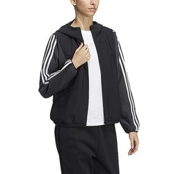 adidas 阿迪达斯 女子运动训练休闲连帽夹克外套拼色简约防风