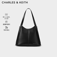 CHARLES&KEITH24春季柔软大容量多用手提托特包女CK2-30782339 Noir黑色 M