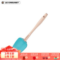 LE CREUSET 酷彩 法国LE CREUSET酷彩 硅胶、木硅胶木质锅铲锅勺 可耐高温锅勺 28.5cm青羽色锅勺