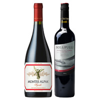 MONTES 蒙特斯 欧法西拉 智利原瓶进口 干红葡萄酒 750ml*1瓶 带赠品