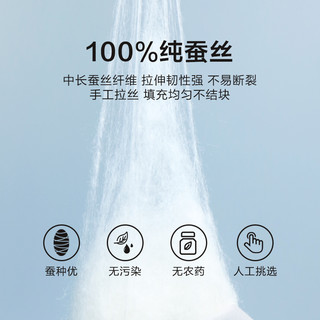 100%天然蚕丝被夏凉被空调被轻薄透气可水洗被子湖蓝色 150*200cm