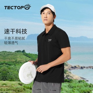 TECTOP 探拓 快干面料】POLO短袖T恤上衣男夏季透气简约休闲户外运动女短T