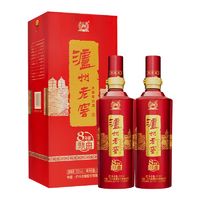 百亿补贴：泸州老窖八年窖头曲典藏流金52度500ml*2瓶浓香型白酒礼盒装正品