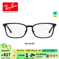 Ray-Ban 雷朋 RayBan雷朋光学镜架男女款枕型轻质典雅近视眼镜框0RX7149D可定制 2000黑色镜框 尺寸55