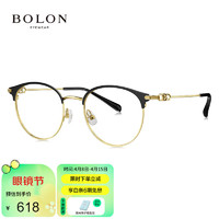 BOLON 暴龙 眼镜杨紫同款经典猫眼形β钛光学镜近视眼镜框女轻 BH7029B12