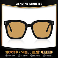 GENUINE MINISTER GM新款墨镜定制男女通用近视方框板材太阳镜落日色茶色昼夜开车 William4(奶茶色)-大码