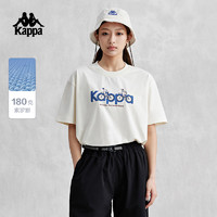 Kappa 卡帕 短袖t恤女2024新款夏季情侣同款骑行休闲半袖运动上衣男