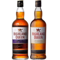 HIGHLAND QUEEN 高地女王 3年波本桶+雪莉桶 口粮威士忌组合 裸瓶 洋酒苏格威士忌