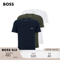 BOSS（服装） BOSS男士春夏棉质平纹针织打底短袖T恤三件装 975 EU:M