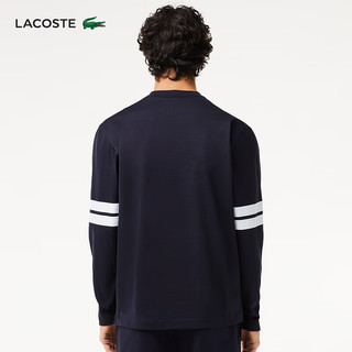 LACOSTE法国鳄鱼男装24年时尚百搭长袖T恤TH7609 G45/黑白拼色 7/XXL