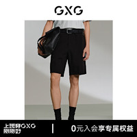 GXG男装 舒适棉西装短裤修身休闲短裤 24年夏G24X222026 黑色 170/M