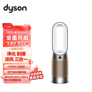 dyson 戴森 HP09 多功能空气净化暖风扇 兼具净化器暖风扇功能  整屋净化 四季适用 白金色