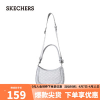 SKECHERS 斯凯奇 时尚斜挎包单肩包简约复古L223U088 AOP浅灰色/032A