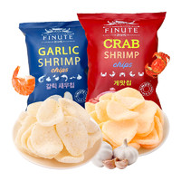 88VIP：FINUTE 韩国趣莱福追剧膨化零食蒜蟹味鲜虾片香脆薯片小吃2包
