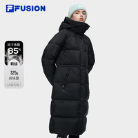 FILA 斐乐 FUSION 斐乐潮牌女士长款羽绒服2023冬时尚保暖连帽外套