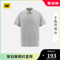 CAT 卡特彼勒 卡特春夏男士户外休闲简约印花设计华夫格翻领POLO短袖T恤