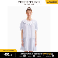 TEENIE WEENIE TeenieWeenie小熊2023夏季新款甜美清新荷叶领连衣裙女