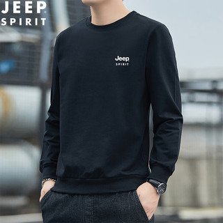 Jeep 吉普 卫衣男圆领套头2019年秋冬新品休闲男士上衣外套FSMS1145 灰色 L