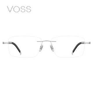 VOSS眼镜紫檀镜架男士超轻渐进近视配镜眼镜框 V812 C02亮灰 