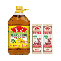 luhua 鲁花 低芥酸菜籽油 食用油压榨非转基因纯菜油 特香菜籽油4L+面条160g