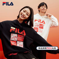 FILA 斐乐 龘龘龙新年款情侣连帽卫衣男2024春宽松女