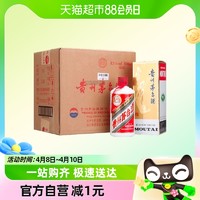 88VIP：MOUTAI 茅台 贵州茅台飞天43度酱香型白酒500ml*6原箱