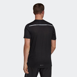 adidas 阿迪达斯 速干跑步运动上衣圆领短袖T恤男装阿迪达斯官方H59885 黑色/深银灰 L
