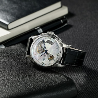 汉米尔顿（Hamilton）汉密尔顿瑞表男全自动机械表镂空表盘 爵士开心系列 时尚商务手表