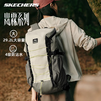 SKECHERS 斯凯奇 双肩背包超大容量桶式轻量户外登山包徒步耐磨背包