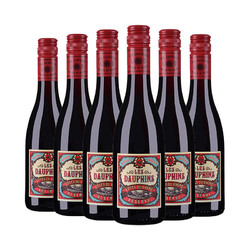 Les Dauphins 罗纳皇冠 法国原瓶进口红酒罗纳河谷AOC级珍藏葡萄酒 年份随机 送礼伴手礼 珍藏干红小瓶整箱375ml*6瓶