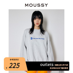 MOUSSY 摩西 奥莱 春季MTA联名地铁线路印花设计卫衣010FAQ01-5150