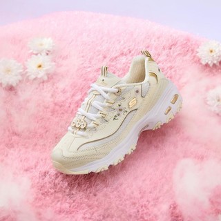 SKECHERS 斯凯奇 春季女鞋小雏菊复古厚底老爹鞋刺绣百搭运动鞋小白鞋