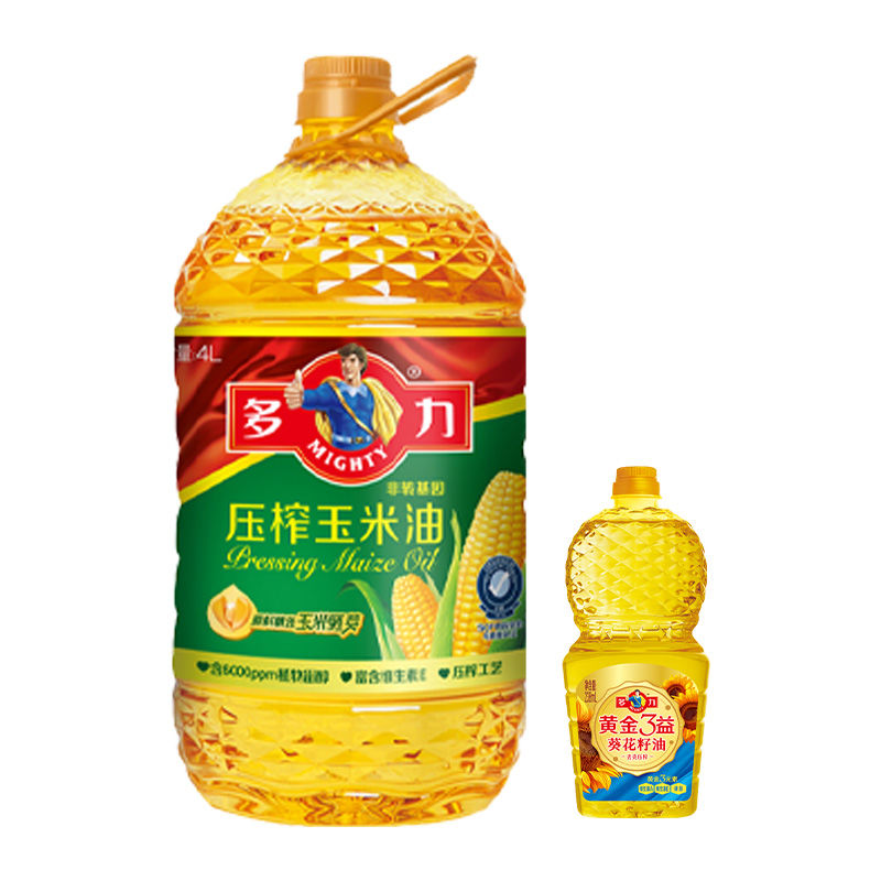 百亿补贴：MIGHTY 多力 压榨玉米油4L和黄金3益葵花籽油238ml