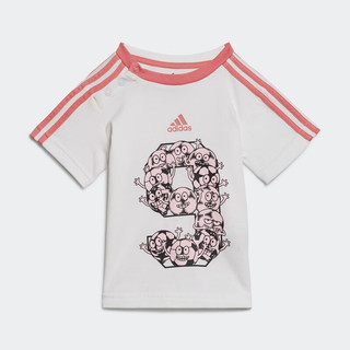 adidas 阿迪达斯 印花运动短袖套装女婴童阿迪达斯轻运动GM8968